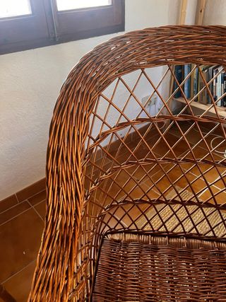 2 Sillones de Mimbre Marrones