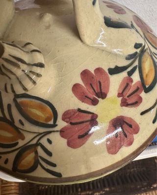 Botijo de bola vintage decorado