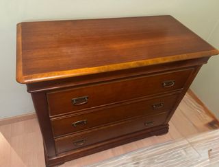 Cómoda madera cerezo 3 cajones