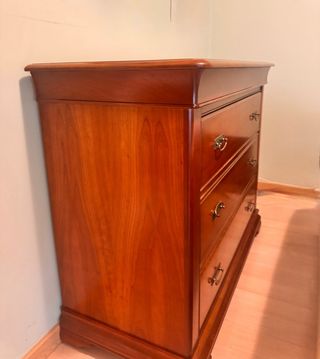 Cómoda madera cerezo 3 cajones