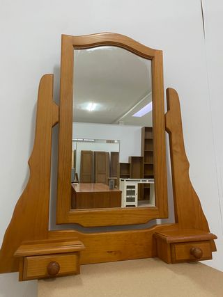 Espejo de madera provenzal con cajones