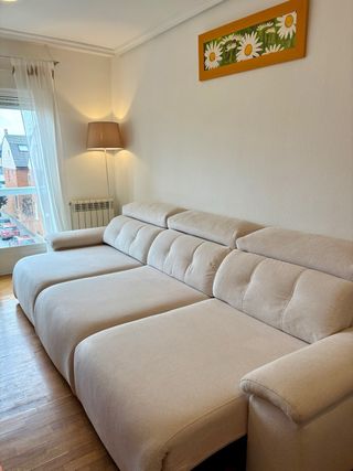 Sofá lineal 3 plazas beige