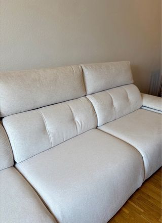 Sofá lineal 3 plazas beige