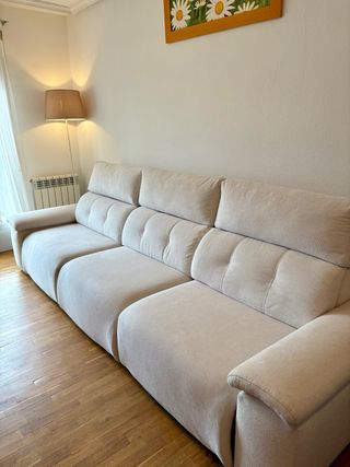 Sofá lineal 3 plazas beige