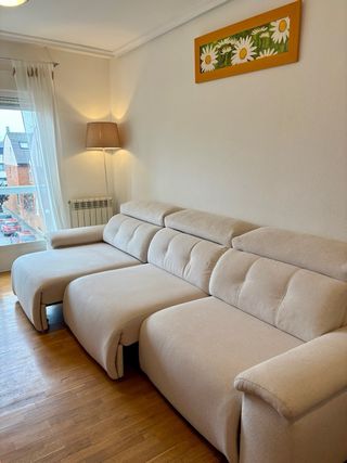 Sofá lineal 3 plazas beige