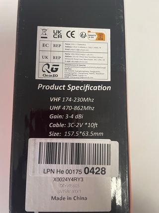 Antena TV Portátil 4K 1080p