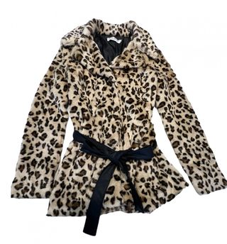 Abrigo pelo sintético leopardo