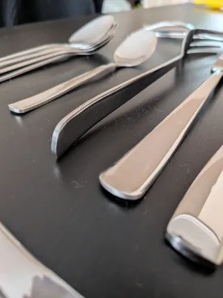 Set cubiertos acero inoxidable