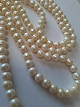 Collar Perlas Naturales, 200cm, 8mm, Vivendy