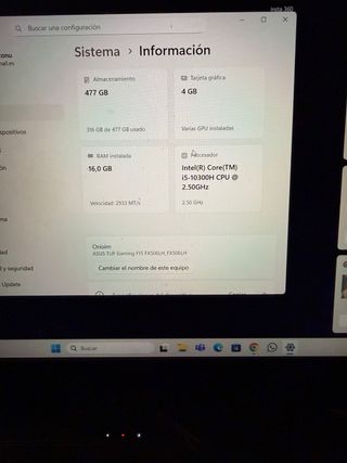 Portátil Gaming Asus Negro