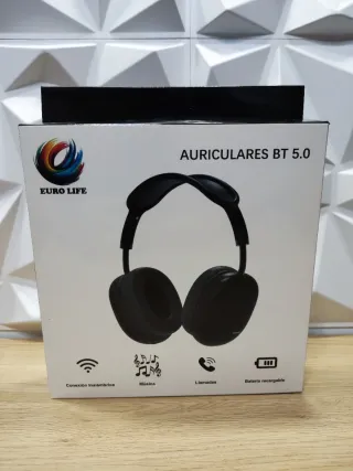 Auriculares EURO LIFE BT 5.0 Negros