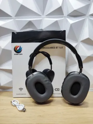 Auriculares EURO LIFE BT 5.0 Negros