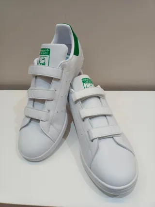 Zapatillas Adidas Stan Smith Velcro Blancas