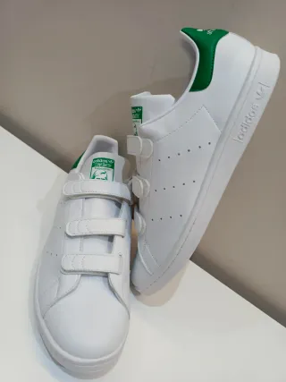 Zapatillas Adidas Stan Smith Velcro Blancas