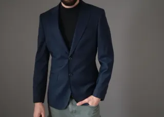 Blazer Cortefiel Talla S Azul Marino