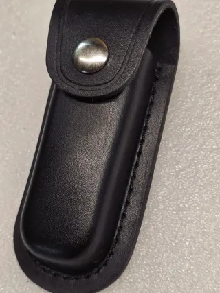 Custodia in cuoio nero per leatherman pst,tool,wav