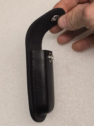 Custodia in cuoio nero per leatherman pst,tool,wav