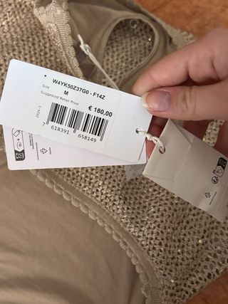 Vestido Guess Beige Dorado