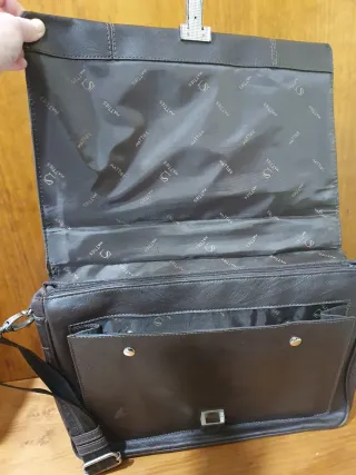 Maletín Portadocumentos Matties Negro/Marrón