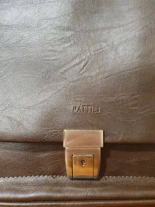 Maletín Portadocumentos Matties Negro/Marrón