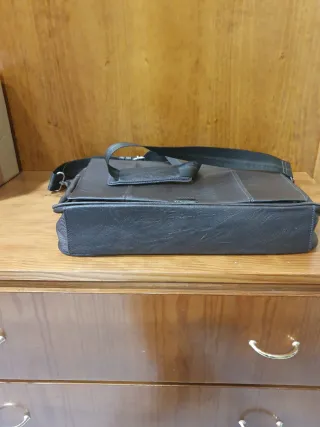 Maletín Portadocumentos Matties Negro/Marrón