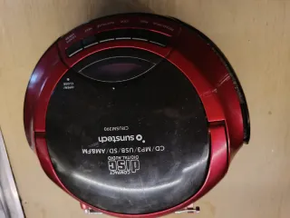 Radio CD Portátil Sunstech CRUSM390 USB/SD