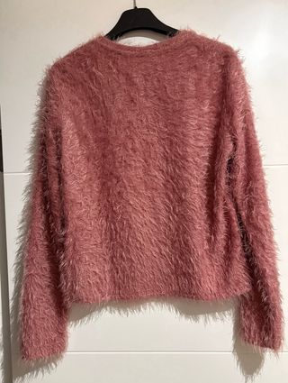Jersey pelo rosa Mango Talla S