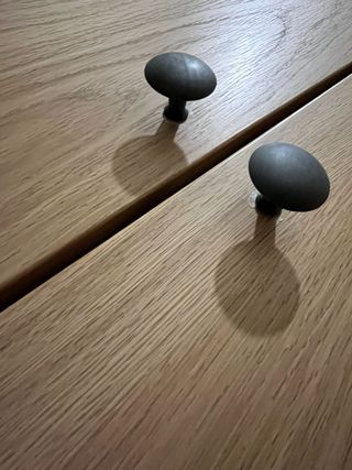 Armario 2 puertas y 2 cajones efecto roble