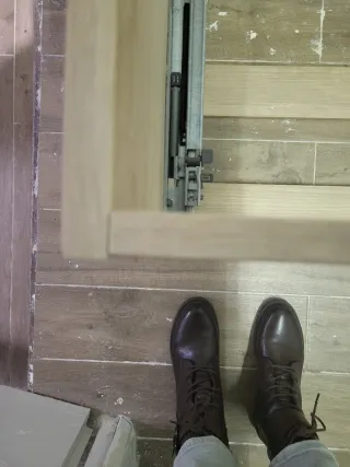 Mueble de baño suspendido madera. Solo mueble