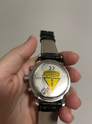 Reloj de pulsera unisex Lige Negro y Plateado