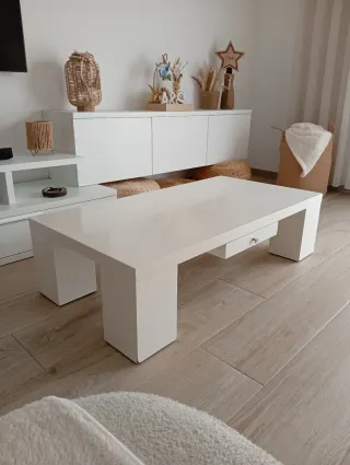 Mesa de centro moderna blanca