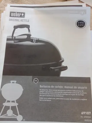 Barbacoa Carbón Weber Negra