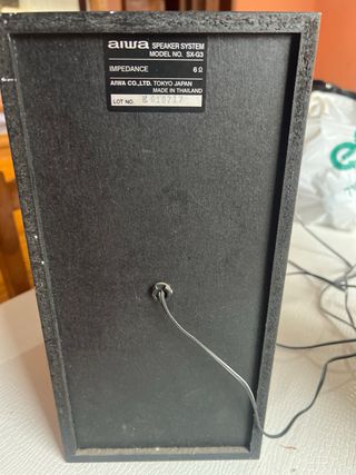 Altavoces Aiwa Plata y Azul