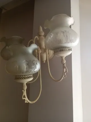 Aplique de pared vintage 3 tulipas