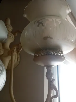 Aplique de pared vintage 3 tulipas