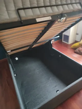 Cama canapé con colchón muelles ensacados