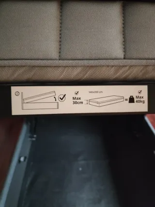 Cama canapé con colchón muelles ensacados