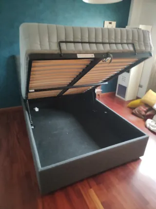 Cama canapé con colchón muelles ensacados