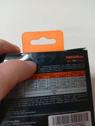 Linterna Frontal Fenix HM50R v2.0