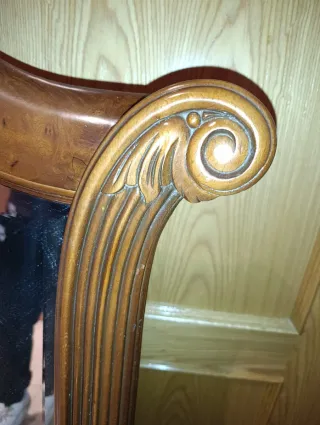 ✅ ESPEJO DE MADERA MACIZA TALLADO VINTAGE‼️MARCO‼️