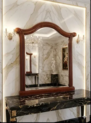 ✅ ESPEJO DE MADERA MACIZA TALLADO VINTAGE‼️MARCO‼️