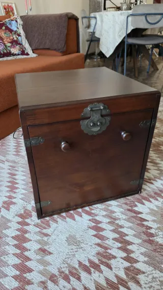 Baúl Mueble Bar Madera y Metal