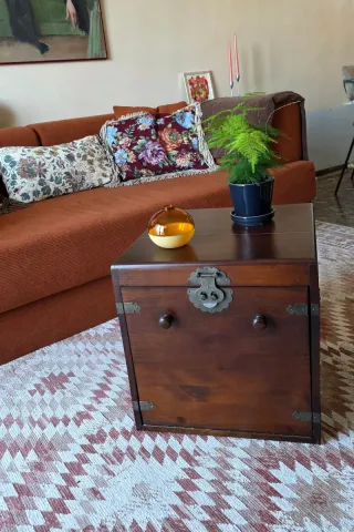 Baúl Mueble Bar Madera y Metal