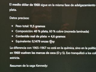 2 Monedas Medio Dólar Plata Kennedy 1967/68