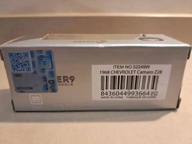 Coche Chevrolet Camaro Amarillo 1:60