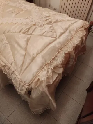 Edredón Cama 120cm Beige/Blanco