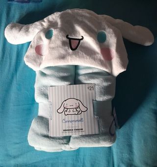 Cinnamoroll Hooded Throw Plaid Hello Kitty NUOVA