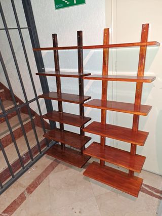 Estanterías de madera escalonadas 2 unidades