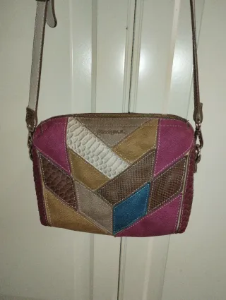 Bolso bandolera patchwork multicolor