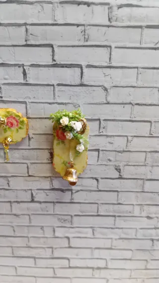 Set decorativo ingresso casa delle bambole Shabby